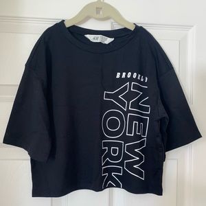 New York girls cropped top - new